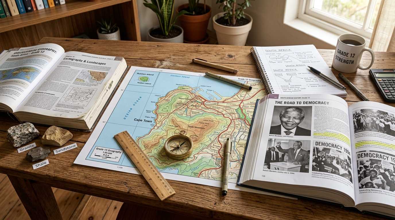 Grade 12 Geography and Topographic Mapwork study desk